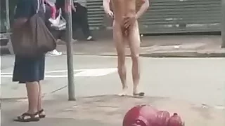 nude guy walking in public